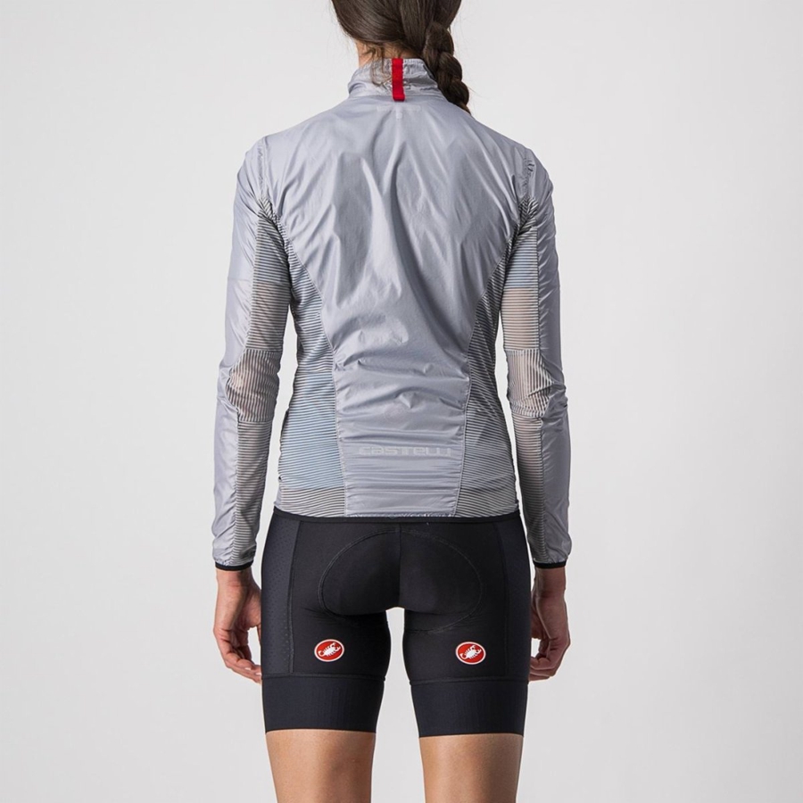 Proteccion Castelli ARIA SHELL W Mujer Plateadas Gris | TXQHYUR-03