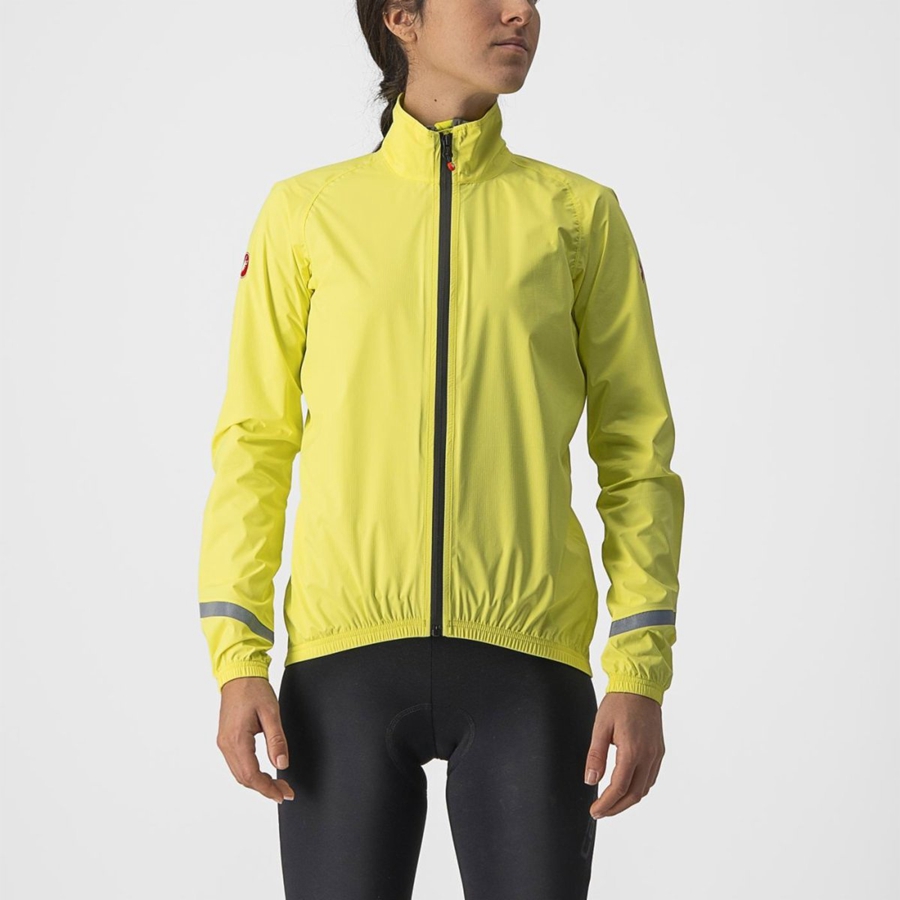 Proteccion Castelli EMERGENCY 2 W RAIN Mujer Amarillo | XRQWUHT-83