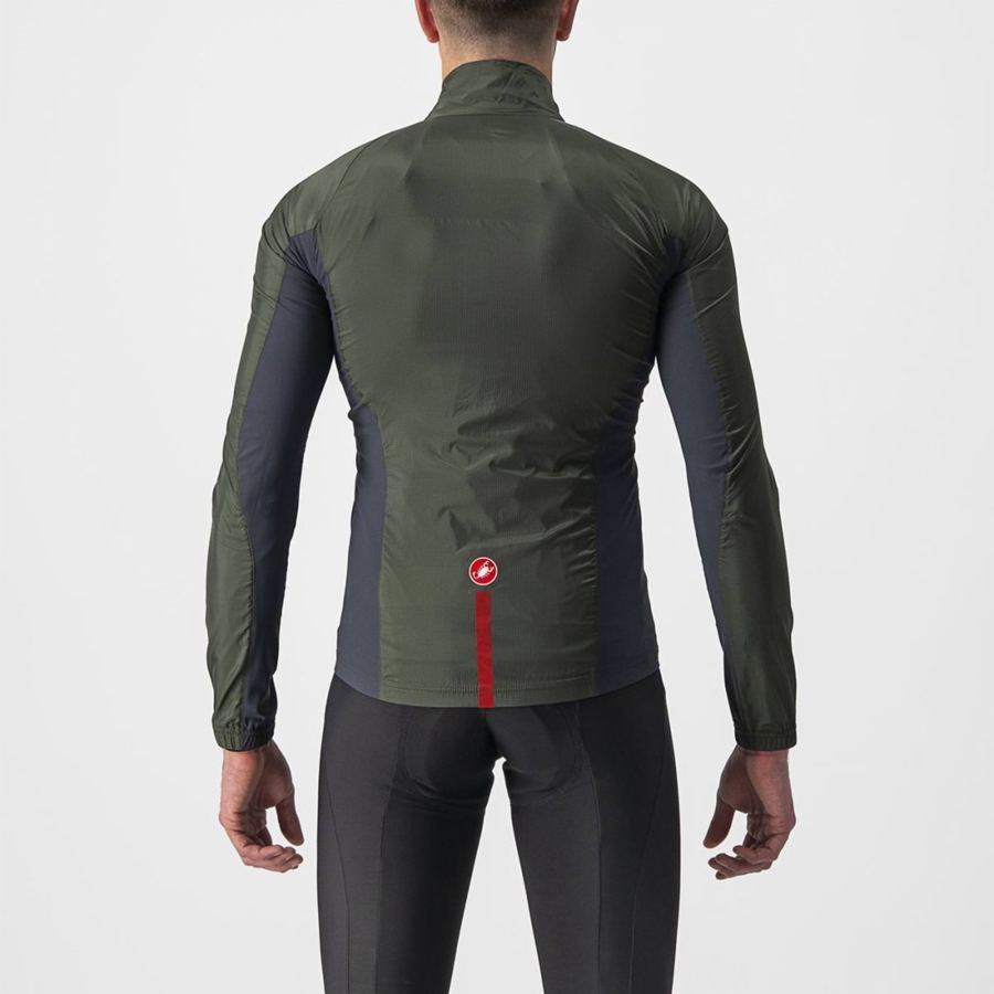 Proteccion Castelli SQUADRA STRETCH Hombre Verde Gris Oscuro | YJNSCPI-39