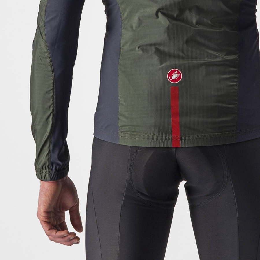 Proteccion Castelli SQUADRA STRETCH Hombre Verde Gris Oscuro | YJNSCPI-39