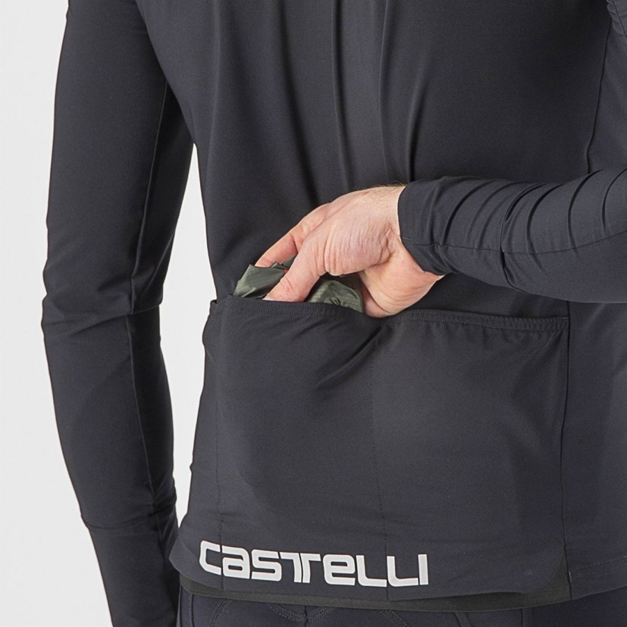 Proteccion Castelli SQUADRA STRETCH Hombre Verde Gris Oscuro | YJNSCPI-39