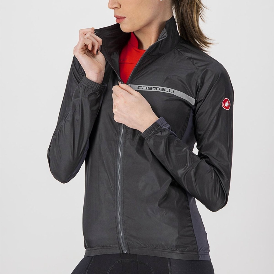 Proteccion Castelli SQUADRA STRETCH W Mujer Negras Gris Oscuro | WENOAKI-48