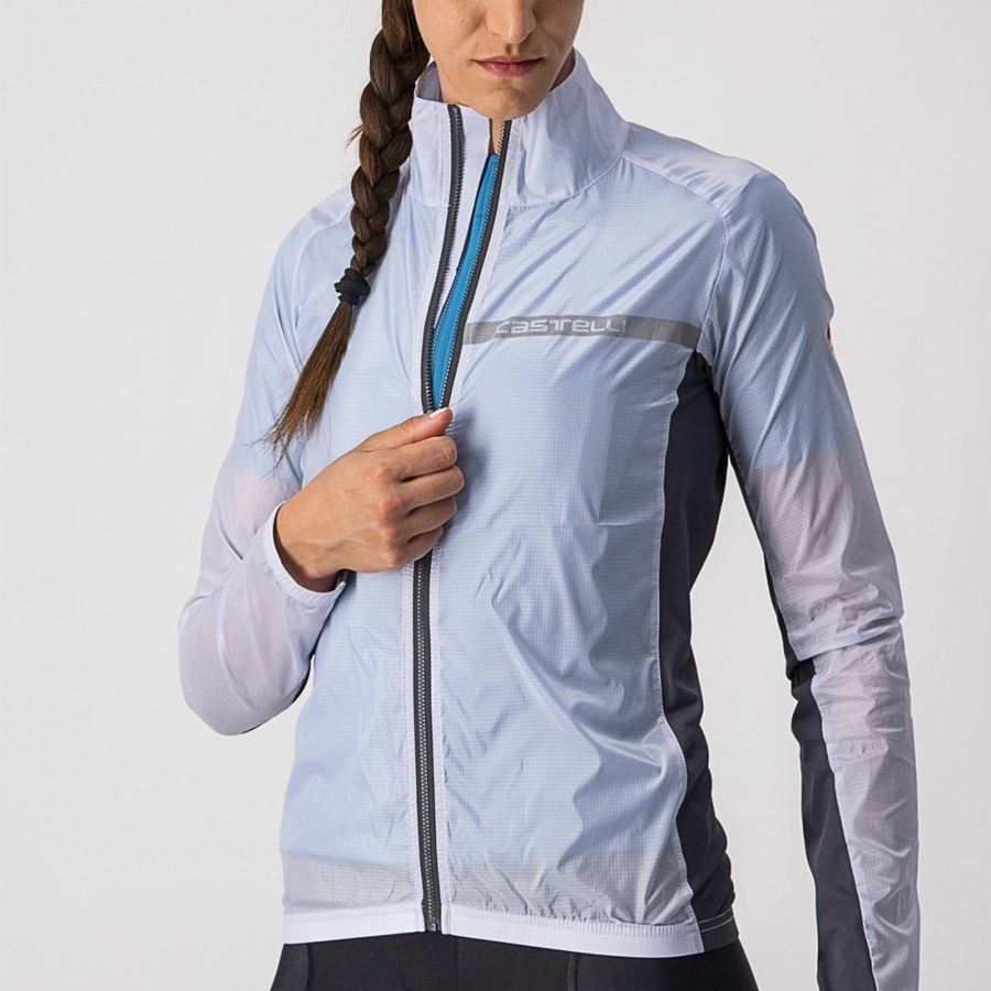 Proteccion Castelli SQUADRA STRETCH W Mujer Plateadas Gris Gris Oscuro | GVFBTZX-93