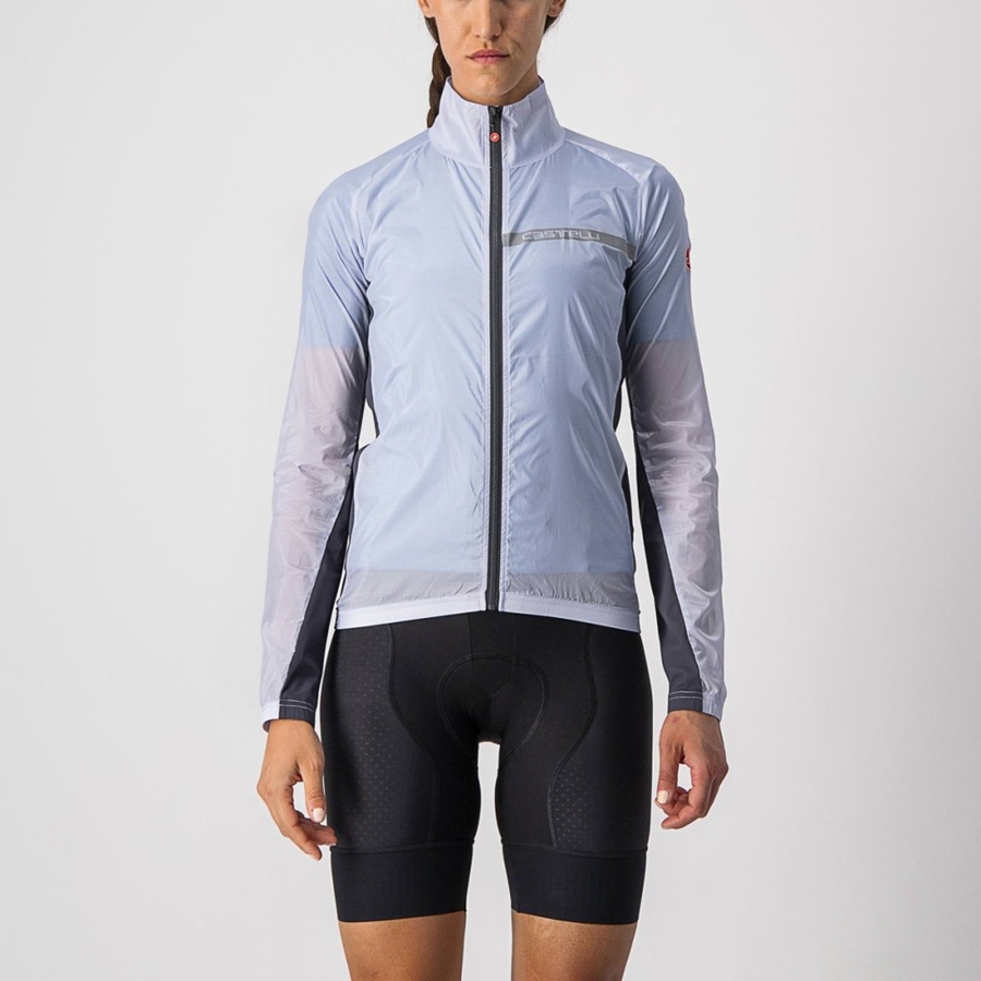 Proteccion Castelli SQUADRA STRETCH W Mujer Plateadas Gris Gris Oscuro | GVFBTZX-93