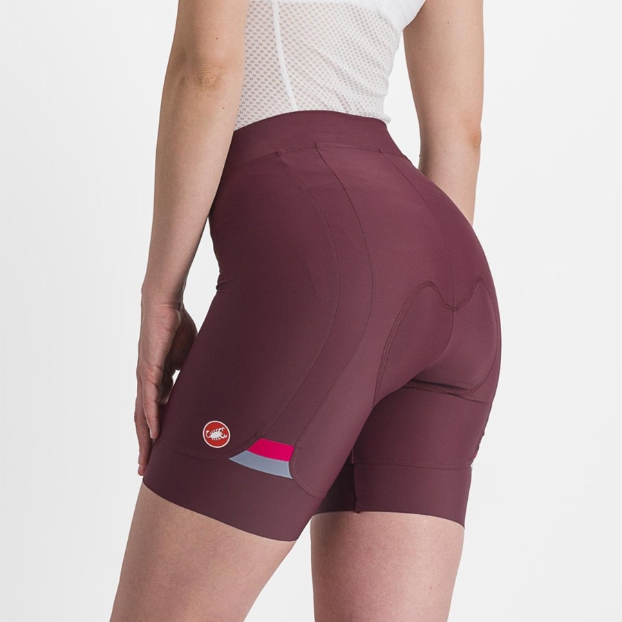 Short Castelli PRIMA Mujer Burdeos Oscuro Rojas | YMPSOLA-57