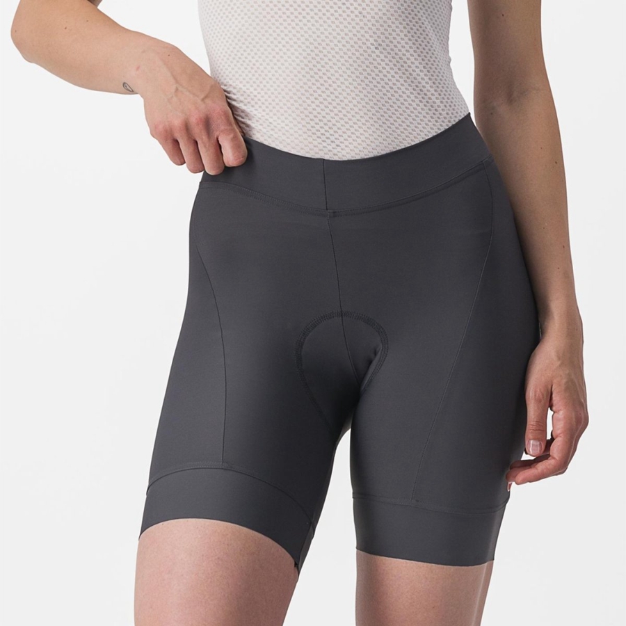 Short Castelli PRIMA Mujer Gris Oscuro Naranjas | RKTGPSL-10