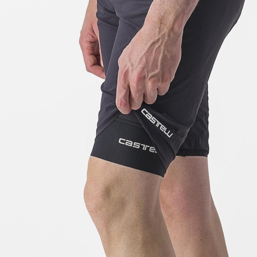 Short Castelli TRAIL LINER Hombre Negras | AZBNQYH-19