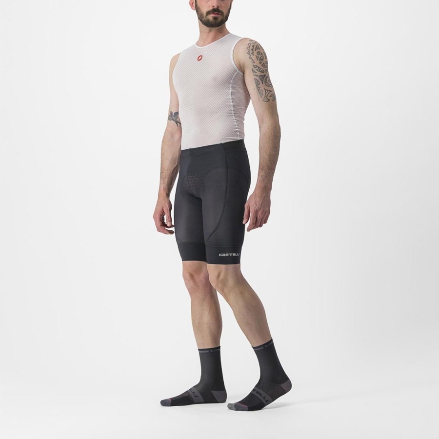 Short Castelli TRAIL LINER Hombre Negras | AZBNQYH-19