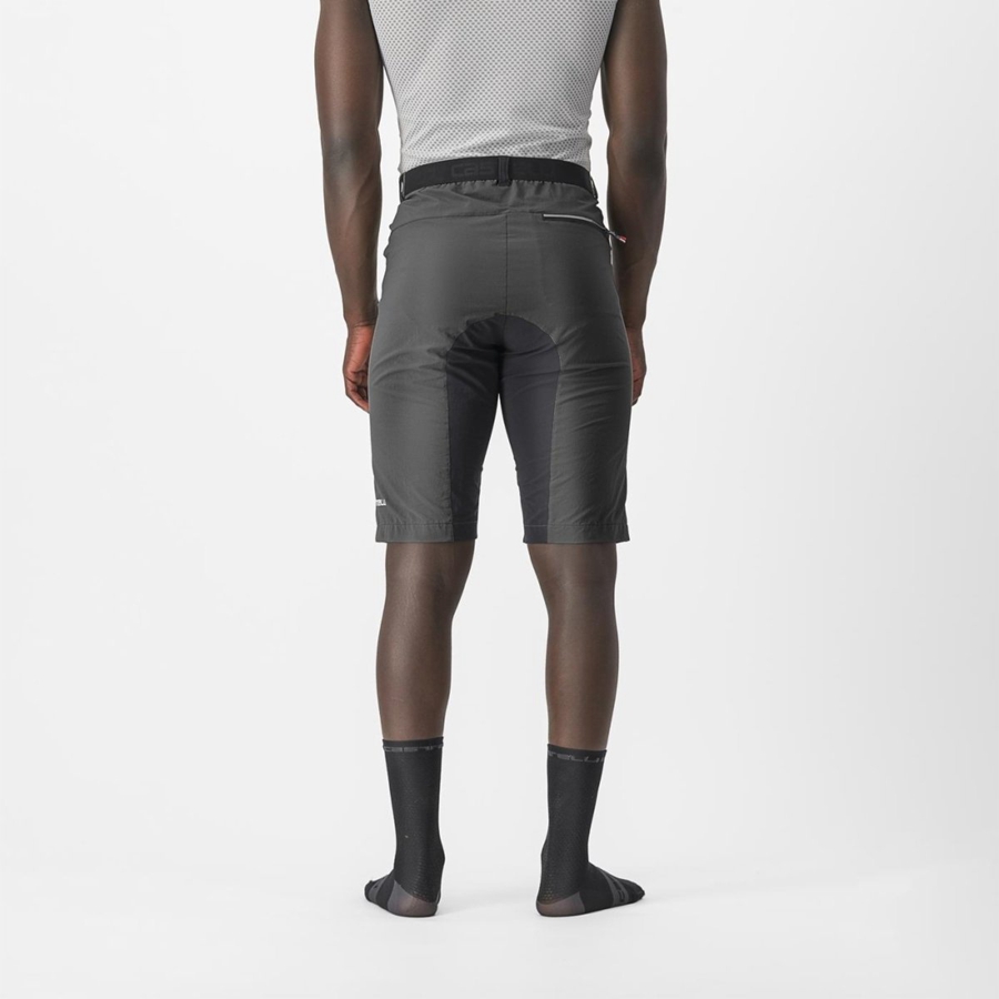 Short Castelli UNLIMITEDGY Hombre Gris Oscuro Negras | OBWJPNX-18