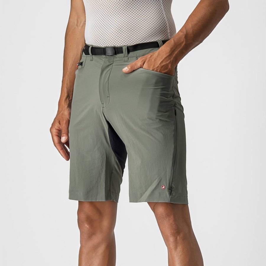 Short Castelli UNLIMITED TRAILGY Hombre Gris | MRHKQLU-43