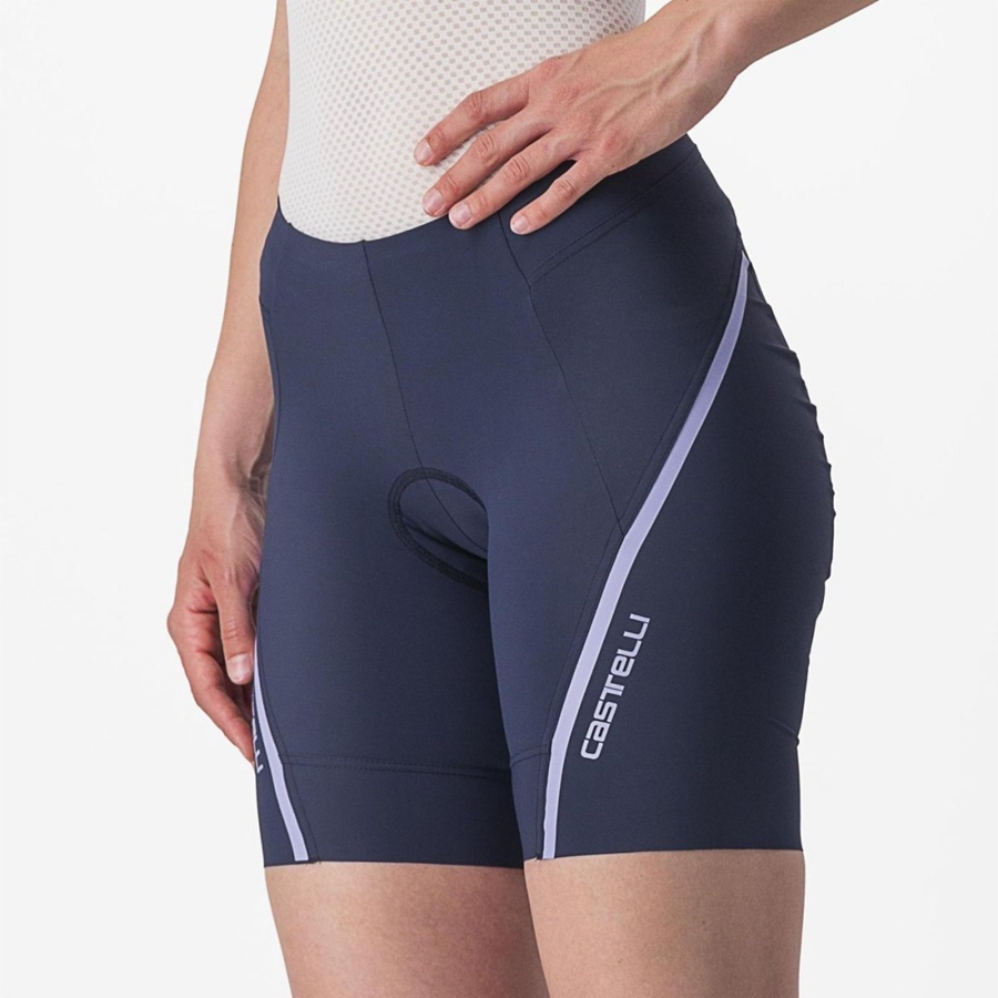 Short Castelli VELOCISSIMA 3 Mujer Azules Moradas Blancas | MVWFJAX-68