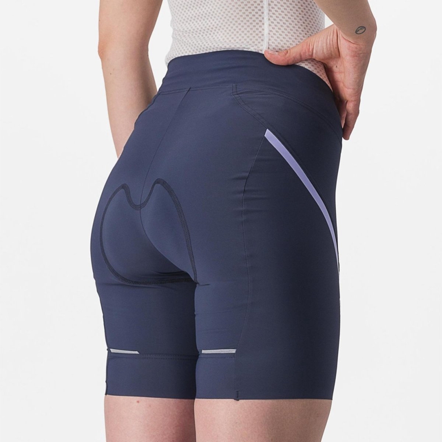 Short Castelli VELOCISSIMA 3 Mujer Azules Moradas Blancas | MVWFJAX-68