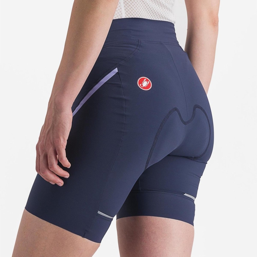 Short Castelli VELOCISSIMA 3 Mujer Azules Moradas Blancas | MVWFJAX-68