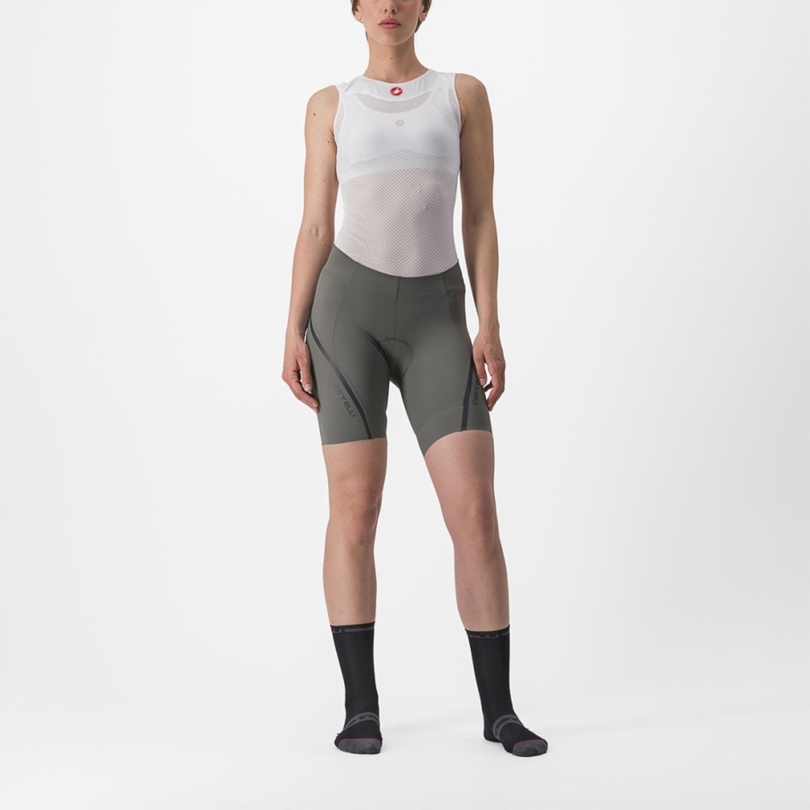 Short Castelli VELOCISSIMA 3 Mujer Gris Gris Oscuro | MYUCJEK-02