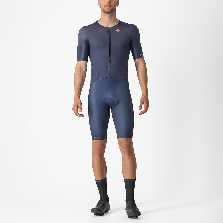 Traje De Velocidad Castelli SANREMO BTW Hombre Azules | KZRTNOB-58