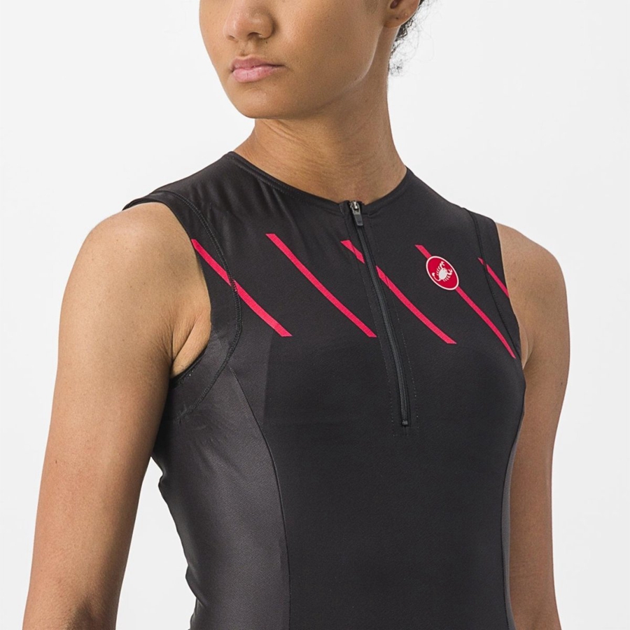 Trajes Castelli FREE 2 W TRI SINGLET Mujer Negras | ZDQHLNY-62