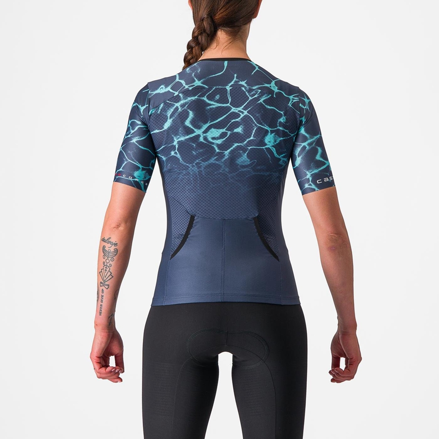 Trajes Castelli FREE SPEED 2 W RACE TOP Mujer Azules Turquesa Claro | OAWDQFI-08